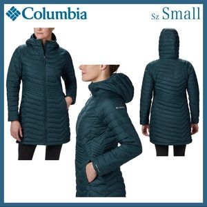 New Columbia Powder lite omni heat mid winter jacket puffer coat green teal